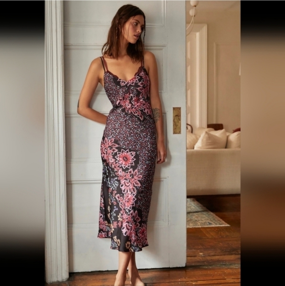 Free People Your Better Side Midi Black Combo Size Small NWT - Picture 8 of 14